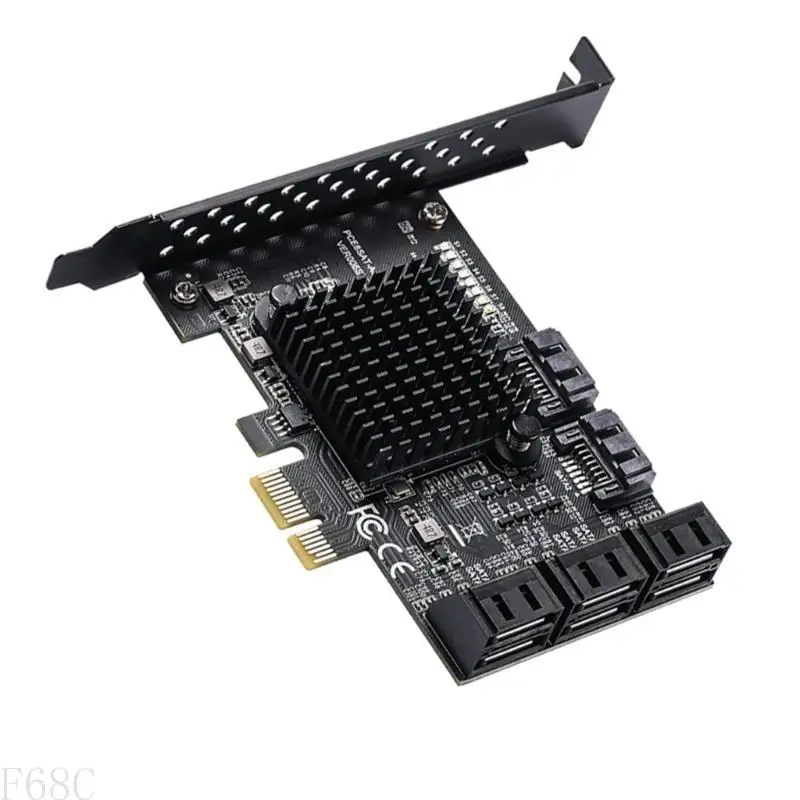 

F68C PCI-E TO SATA3.0 Плата по расширению контроллера 8-портовая карта расширения SATA3.0