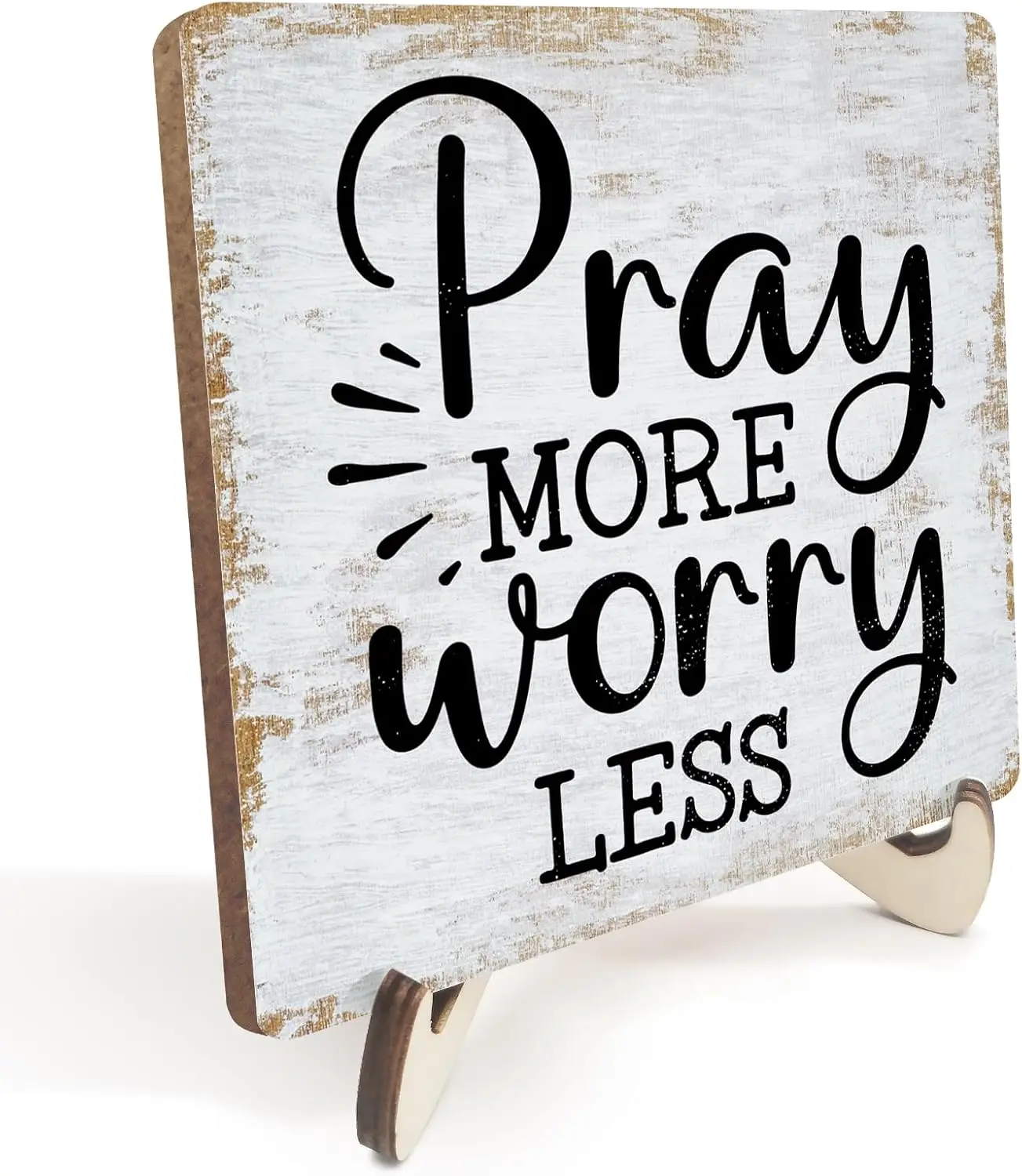 

Rustic Wooden Plaque with Inspirational Bible Verse, Perfect for Home or Office Desk Decor
