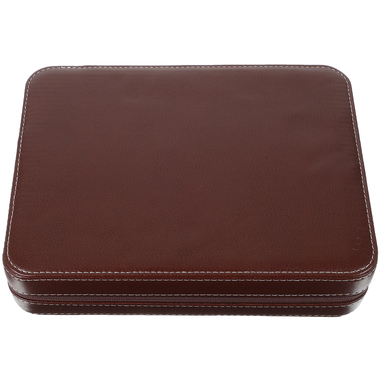 

Storage Box 8 Slots Elegant Watch Case Durable Stitching Portable For Use Coffee Color Fashionable Design Watch