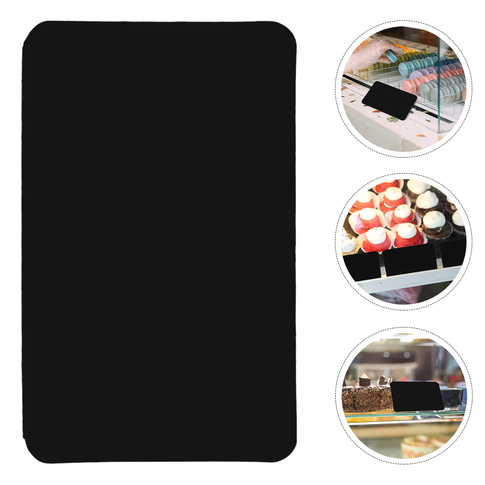 10 Pcs Cake Display Stand Shop Labels Stands for Vendors Dessert Supermarket Mini Chalkboard Signs Plastic Shelf Buffet