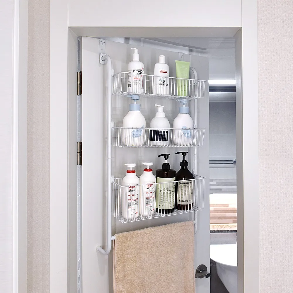 Nova Living Wire 3-Tier متعدد الأغراض باب معلق رف تخزين سهل DIY رف معدني
