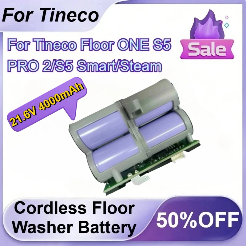 

Аккумулятор 21.6V 4000mAh для беспроводной моющей машины Tineco Floor ONE S5 PRO 2/S5 Smart/Steam, литий-ионный