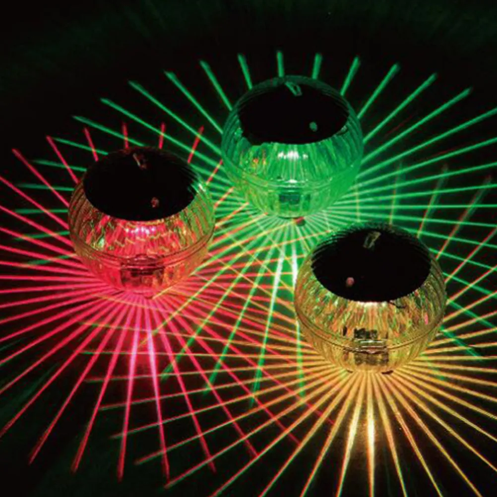 2 Pcs Pool Decoration Lights up Decorations Floating LED Balls Solar Pond for Garden