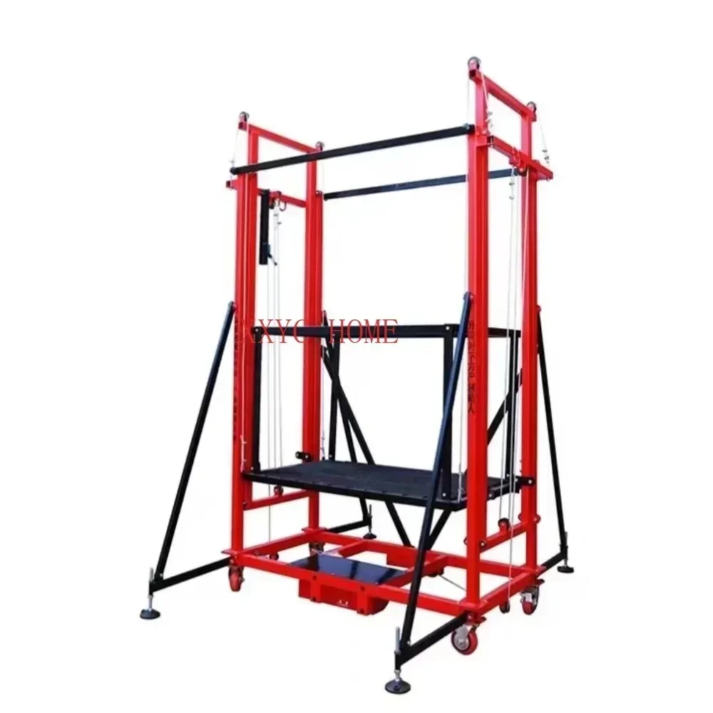 Electric Lifting Scaffold Mobile Folding Remote Control Fully Automatic Lifting Platform Indoor and Outdoor Decoration Hoist