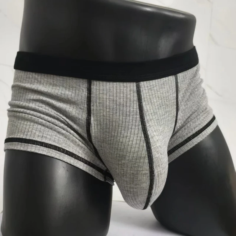 Large-bag Design Men's Underwear Boxers Sweat-absorbing Thin Breathable Boxershorts U-convex Four-corner Men's Underwear Panties