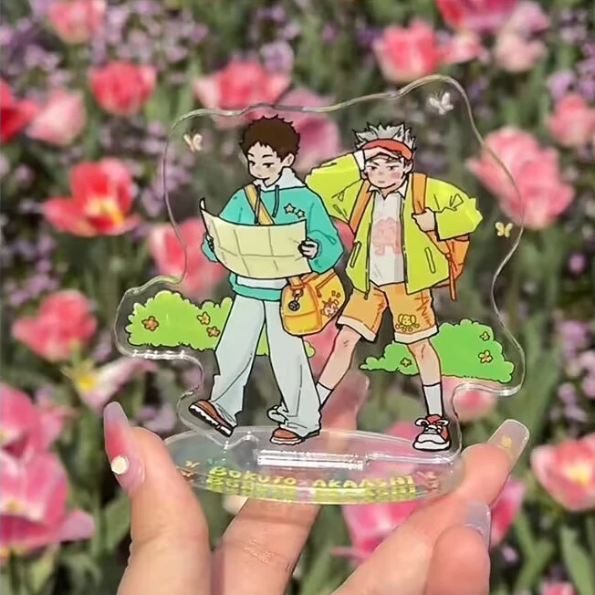 하이요리 카게야마, 미야기 유우 10cm "하이큐!!" 친구와 가장 친한 친구를 위한 선물로 이상한 CP 조합 아크릴 데스크탑 디스플레이