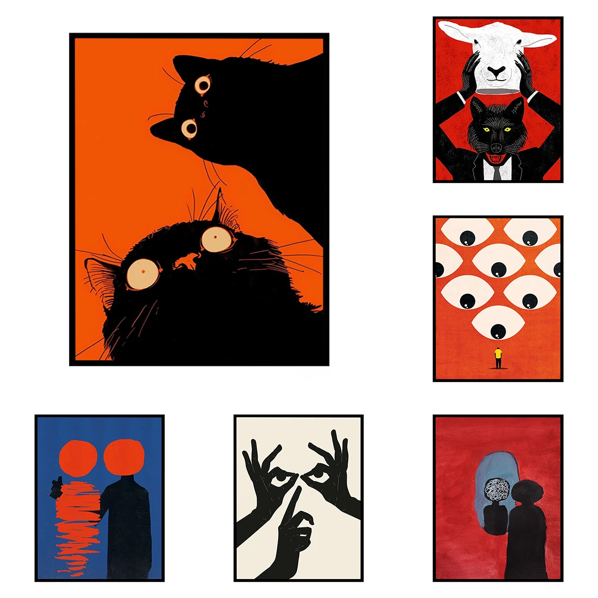 

1pc Abstract Poster HD art wall waterproof home living room bedroom coffee house bar aesthetic room wall decoration