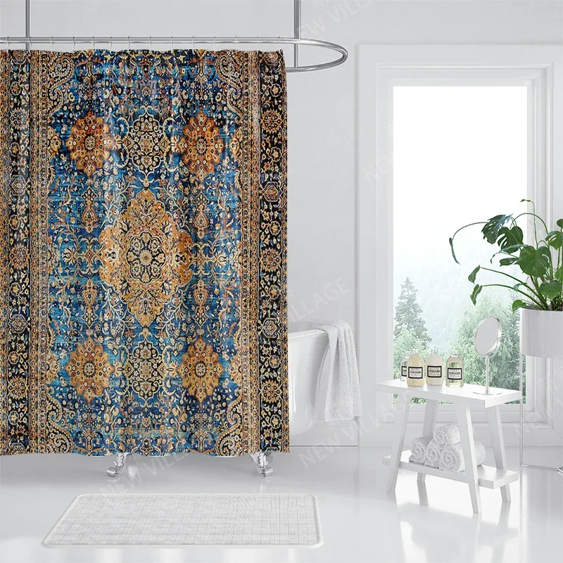 Waterproof fabric shower curtains Bathroom curtain accessories Bath curtain for shower 180x200cm 240*200 boho decoration vintage