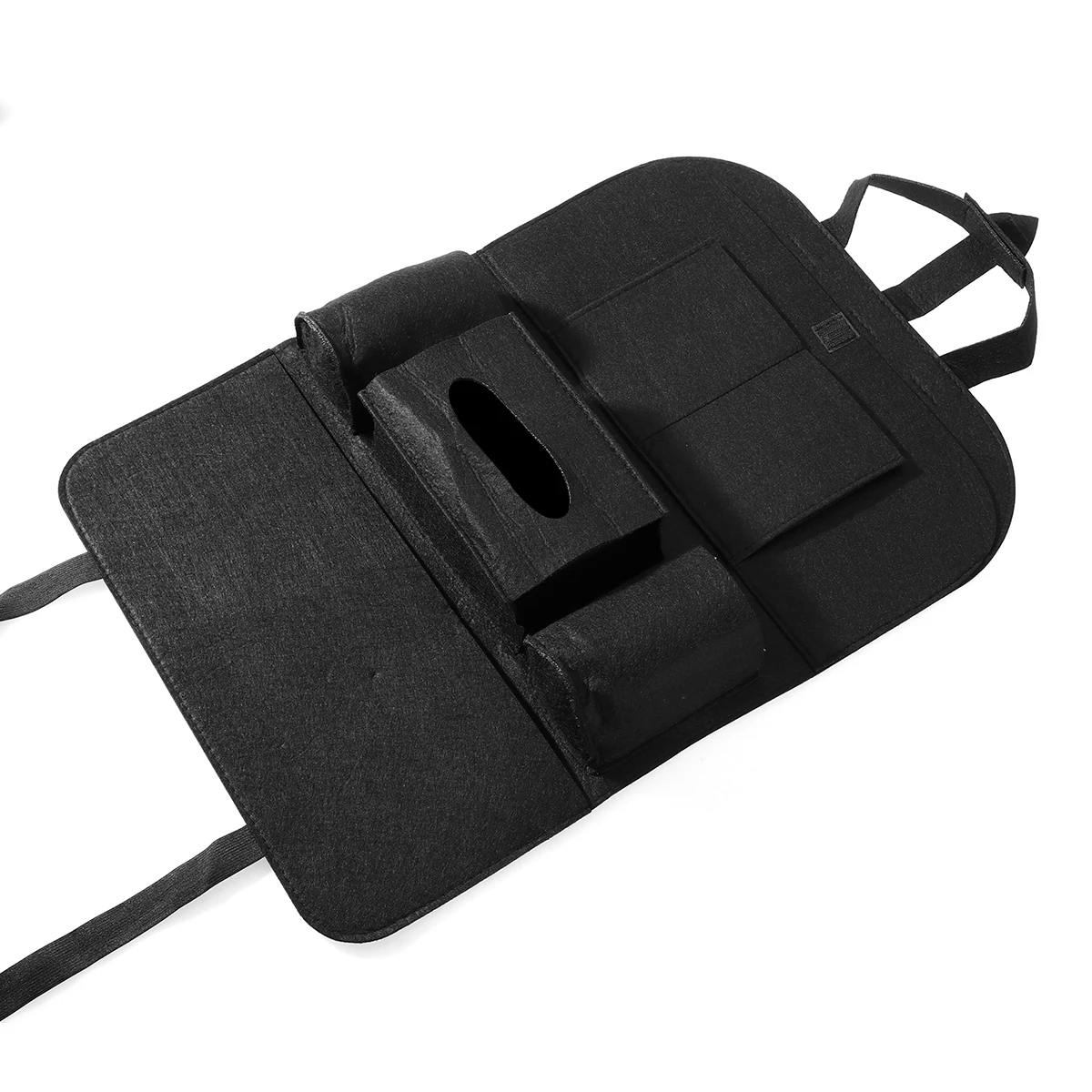 

Car Storage Bag Large Capacity 2 Small Pockets 1 Bigger Pocket 2 Bottle Pockets Tissue Box Backseat Organizer Tan Beige Car