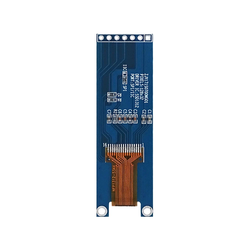 Imagem -03 - Tela Oled Interface Iic 171 12832 Display Oled Tela 128x32 Driver Ssd1312