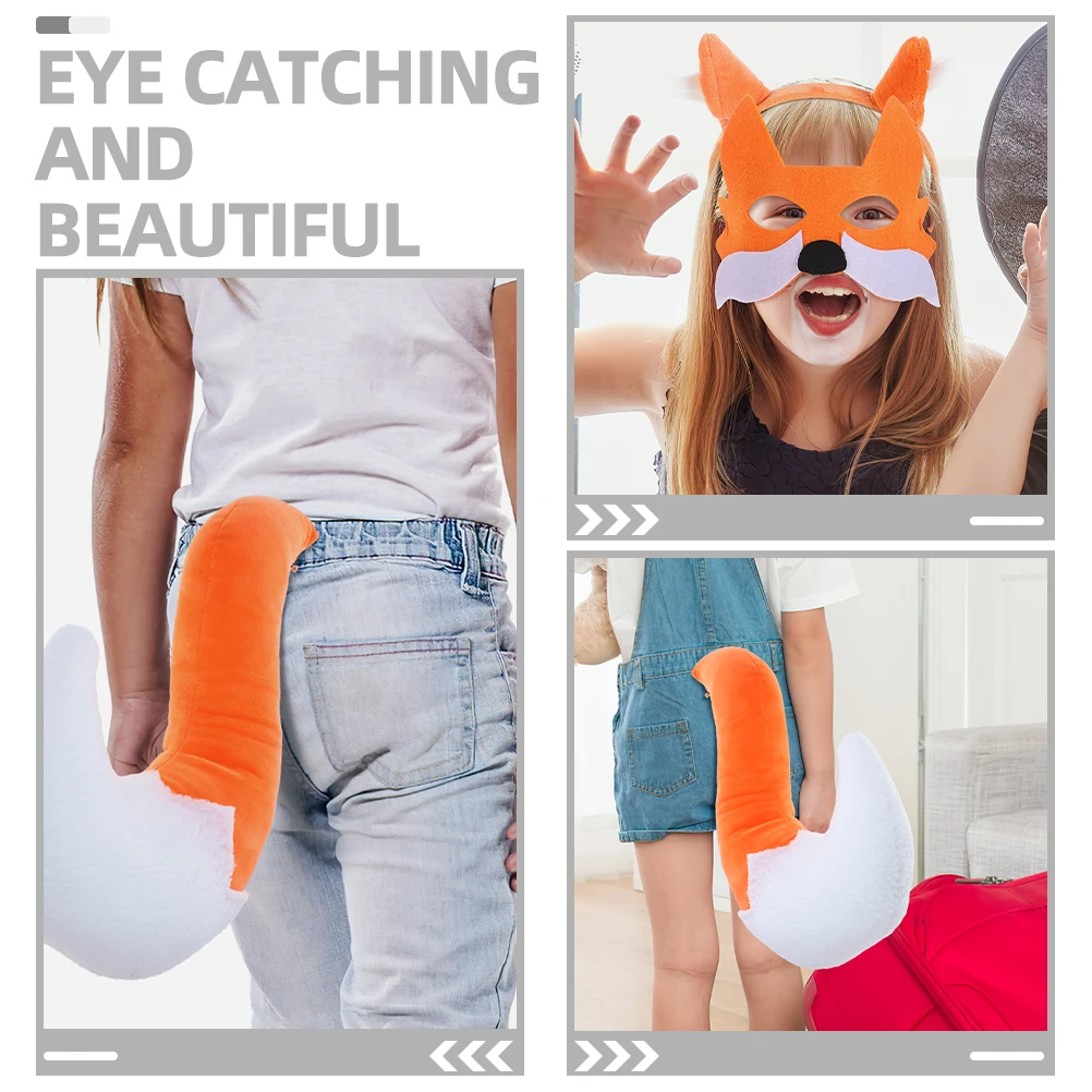 

1 set 1 Set Fox Cosplay Kit Animal Costume Accessories With Tail Mask Headband Party Decor Photo Prop Festival Performance Set