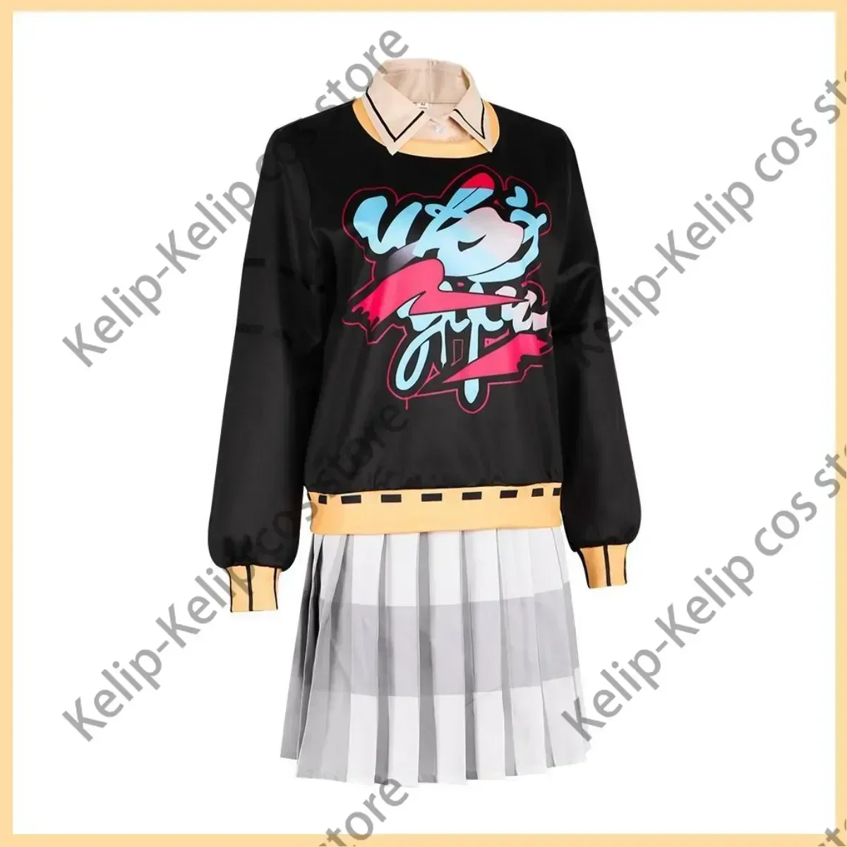 لعبة شخصية 5: الوهمية X أقرب تأثيري حلي P5X شعر مستعار هوديس منقوشة تنورة امرأة مثير Kawaii كرنفال هالوين البدلة