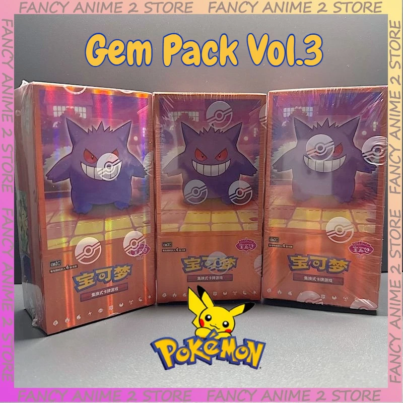 

Hot New Original Pokemon Gem Pack Vol.3 Edition Cards Anime Pokemon PTCG Trading Gem Bags Collected Game Toys Boys Girls Gifts