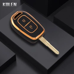 Fashion TPU Remote Key Case Cover Shell For Renault Duster Sandero Logan Clio Captur Laguna Scen 2 Buttons Keyless Accessories