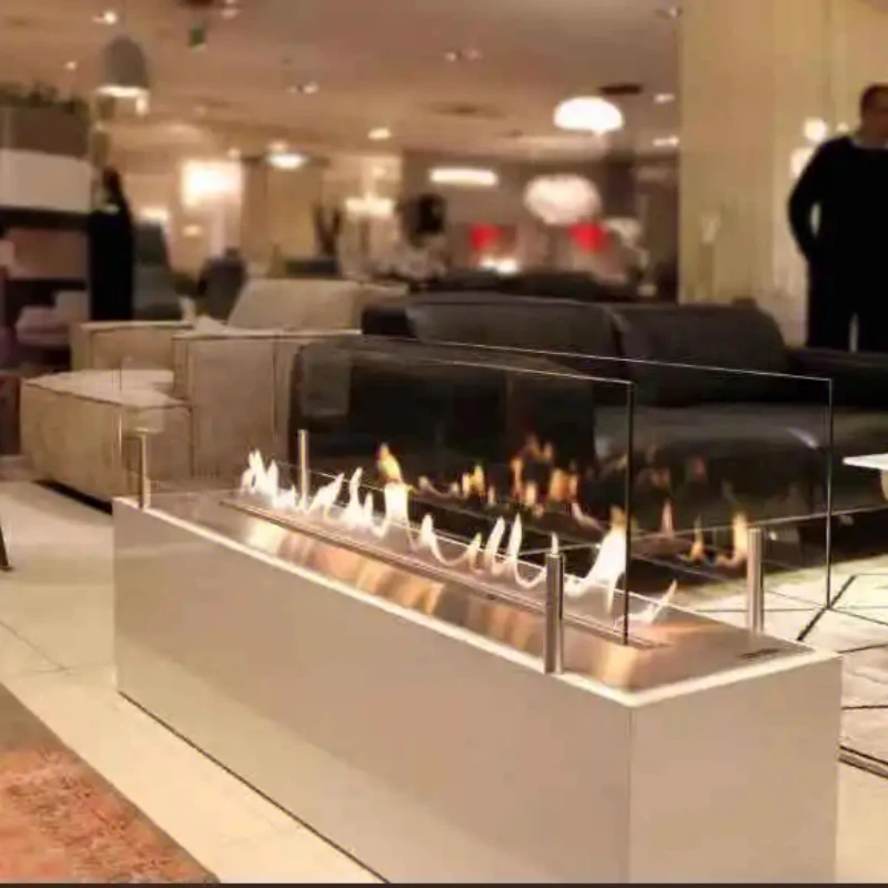 

tuya wifi bioethanol burner bio kamin electric rectangle ecological fireplace smart ethanol fireplace