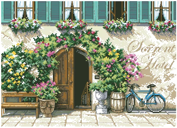 dim 35270 Sorento Hotel 46-35 Needlework, Embroidery,DIY 14CT Unprinted Arts Cross stitch kits Set Cross-Stitching