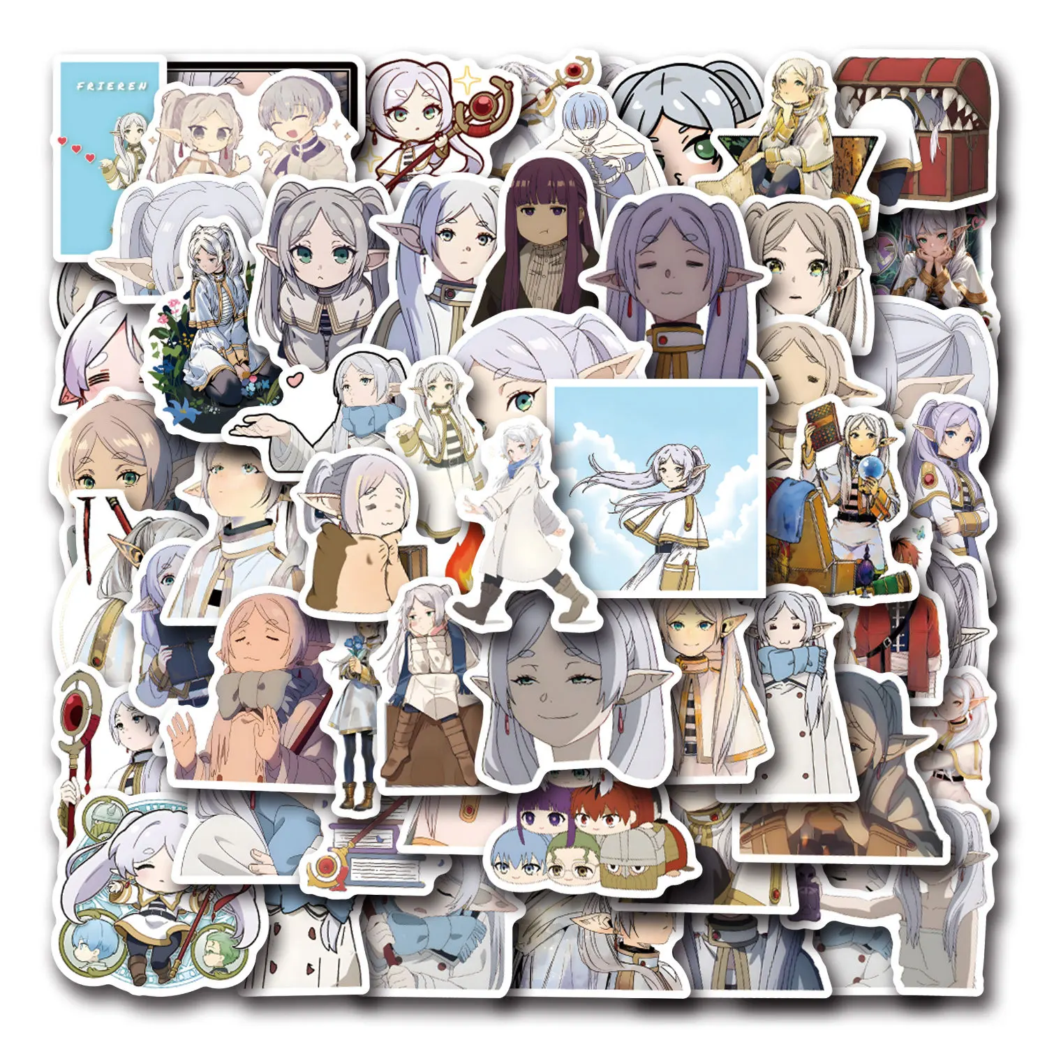 

10/55/110PCS Cartoon Anime Frieren: Beyond Journey's End Sticker The Buried Florian Graffiti for Stationery Box Guitar Desk