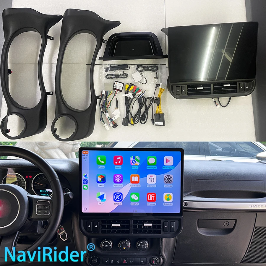 

Для Jeep Wrangler 2011-2017 автомобильный радиоприемник с сенсорным экраном 16,8 "Carplay GPS видеоплеер мультимедиа 4G WIFI Android автонавигация HU