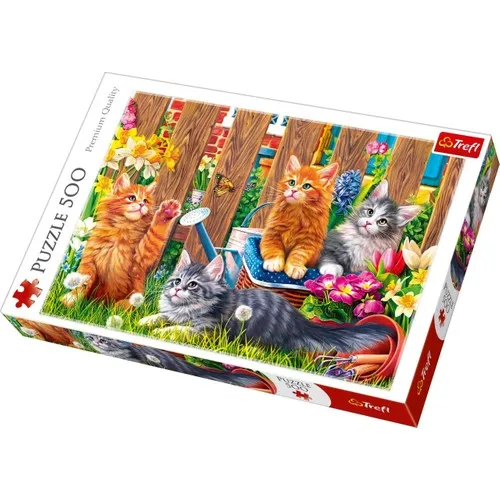 Trefl Puzzle Kittens In The Gard 500 Piece Jigsaw Puzzle