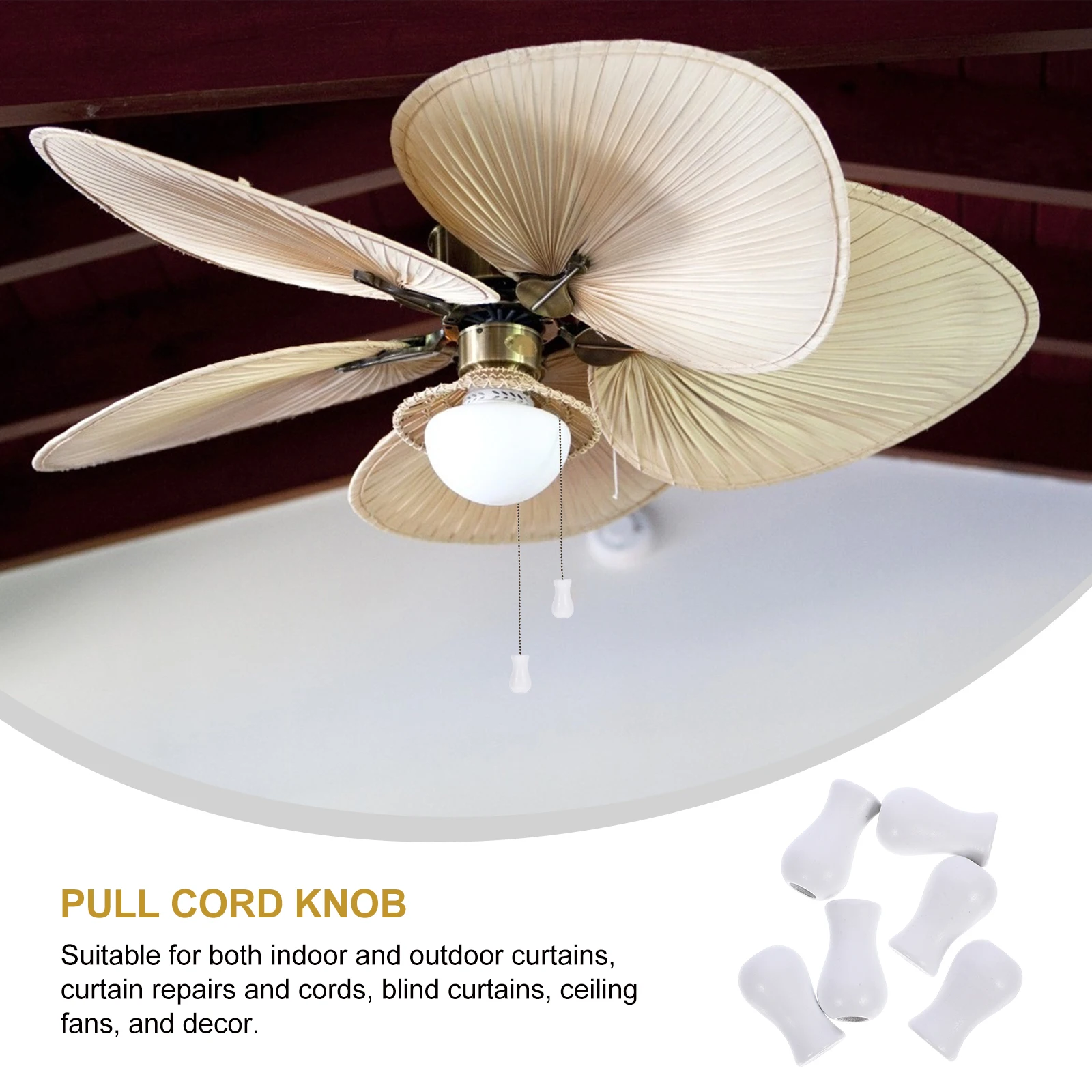 

6pcs Wooden Tassel Blind Knobs Drops For Window Shades Pull End Replacement Roman Shade Wood Cord Drop Blinds Cord Tassels Blind