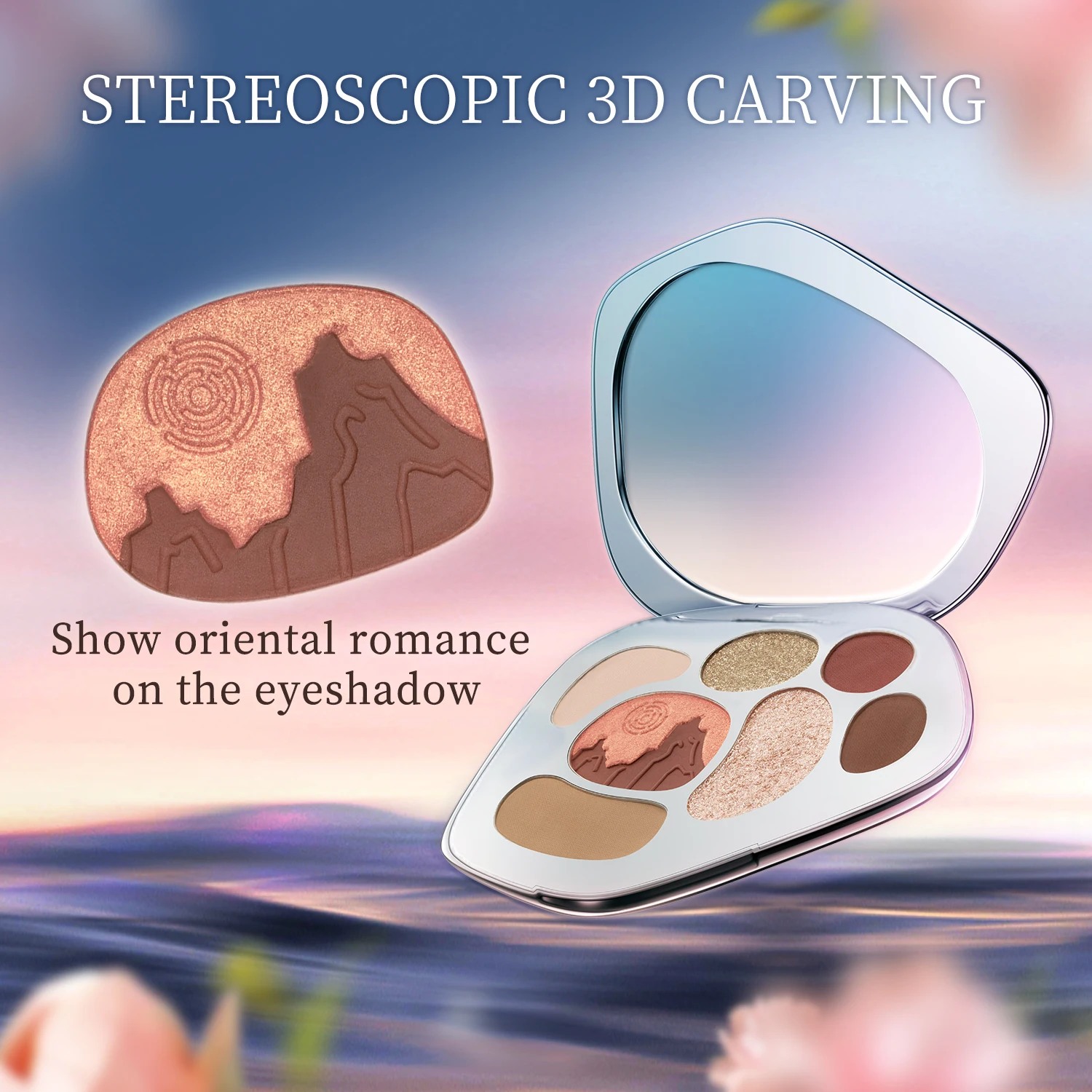 CATKIN Full Face Eyeshadow Blush Set - Matte Shimmer Glitter High Pigmented Face Highlighter And Shading Powder for a Vibrant Lo