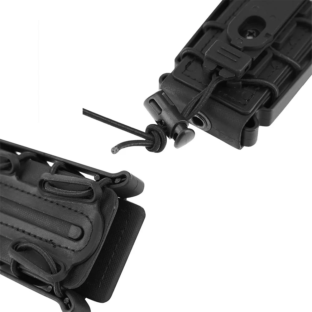 9mm Pistol Mag Carrier Holster Soft Shell Tactical Magazine Pouch Holder with Molle Clip and Belt Clip for for Airsoft Shooting