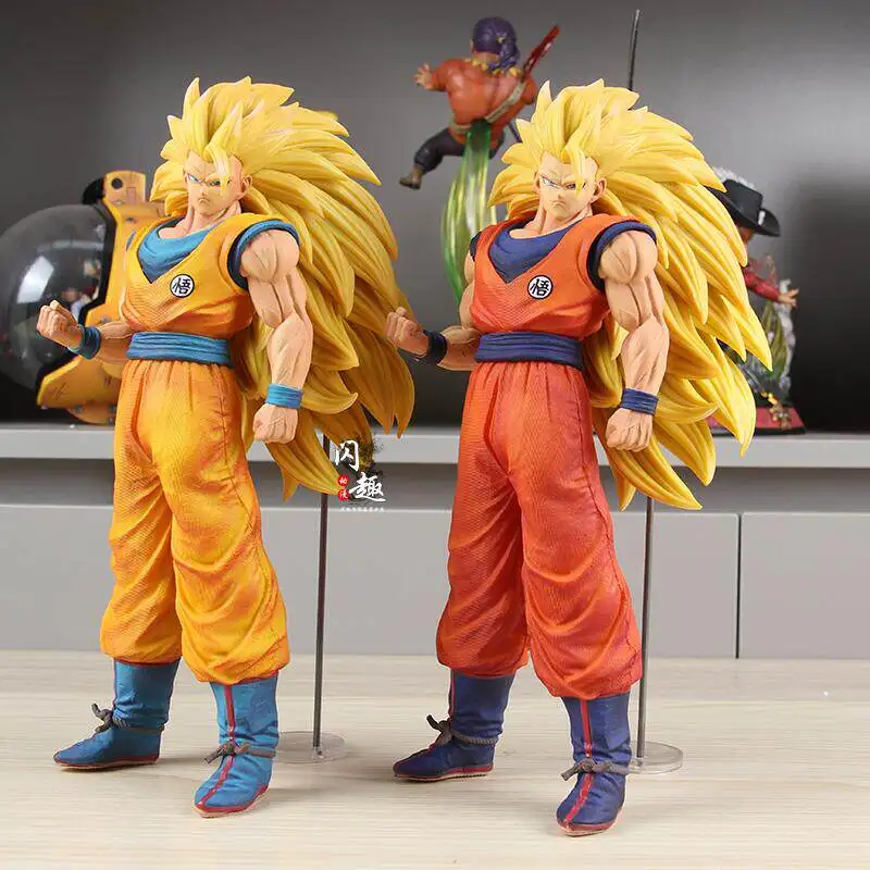 

30cm Anime Figure Dragon Ball Super Saiyan 3 Goku Figure Super Saiyan Standing Statue Model Ornament Collectible Gift Free Ship