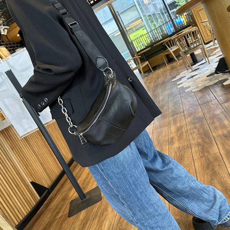 2025-new-women's-crossbody-bag-trendy-versatile-design-sports-leisure-motorcycle-waist-bag-casual-motorcycle-bag