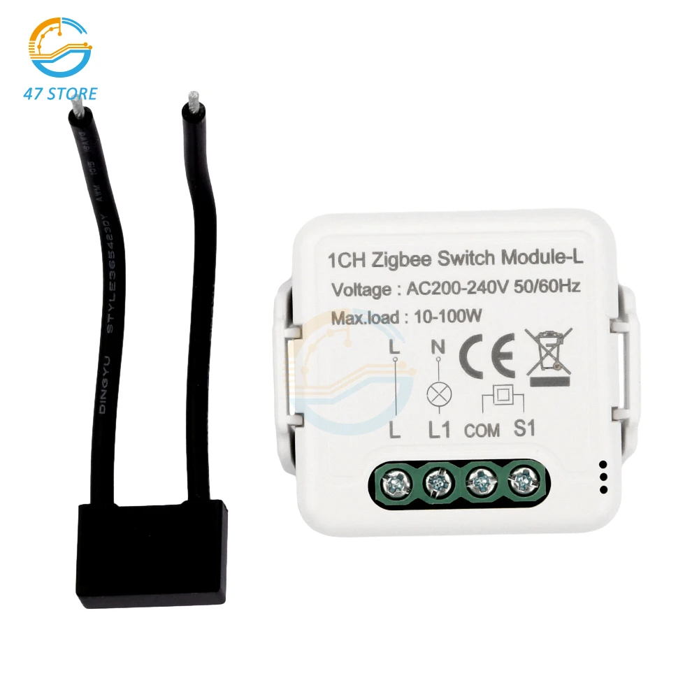 Tuya Smart ZigBee 3.0 Switch Module 10A Smart Home DIY Breaker 1 2 3 4 Gang Supports 2 Way Control Works with Alexa Google Home