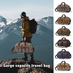 Bolsa de viagem masculina em lona curta, de grande capacidade, com um ombro, respirável, resistente ao desgaste, academia, caminhada