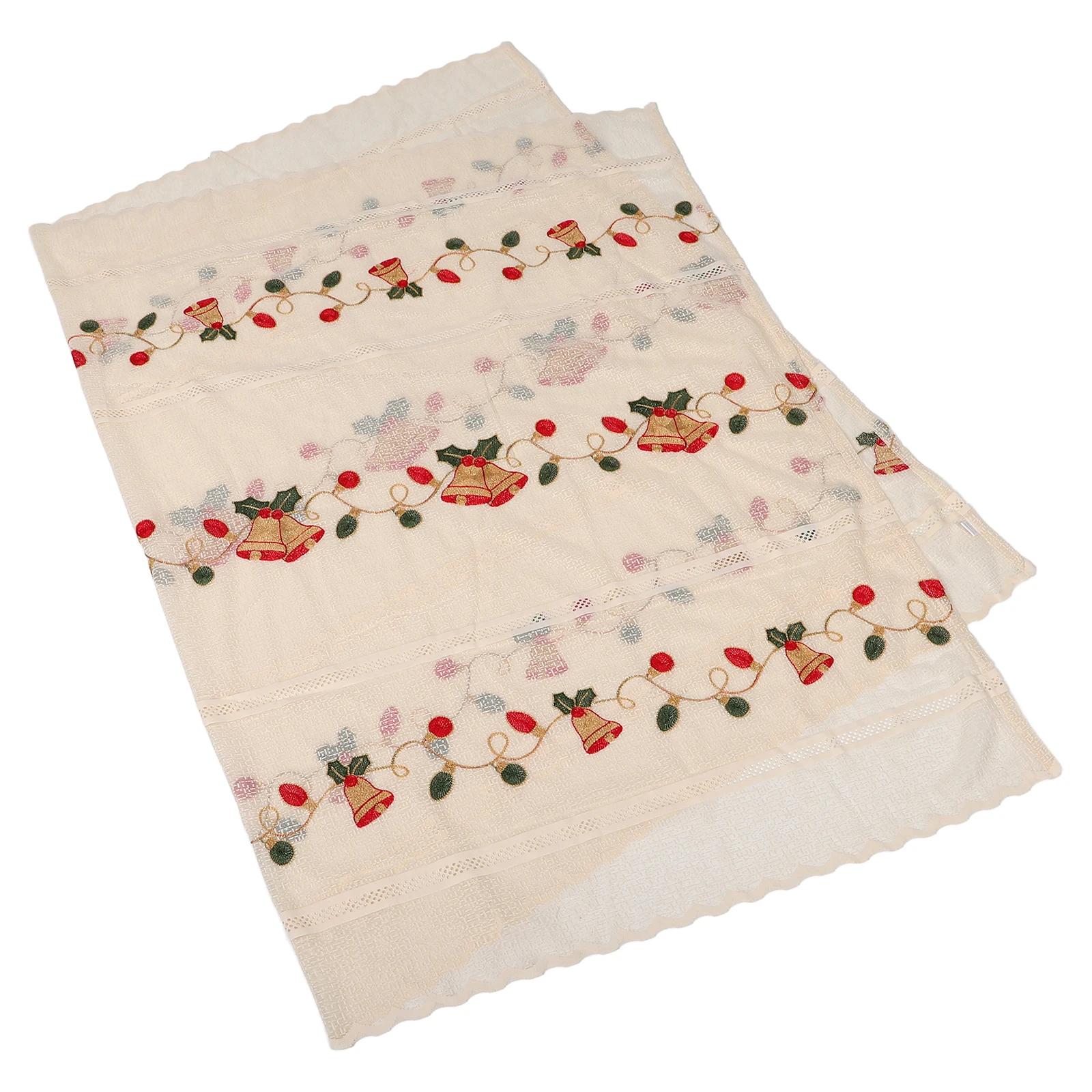 

1pcs Christmas Tablecloth Elegant Embroidered Rectangle Washable Holiday Table Cover For Dining Decor Wedding Birthday Soft