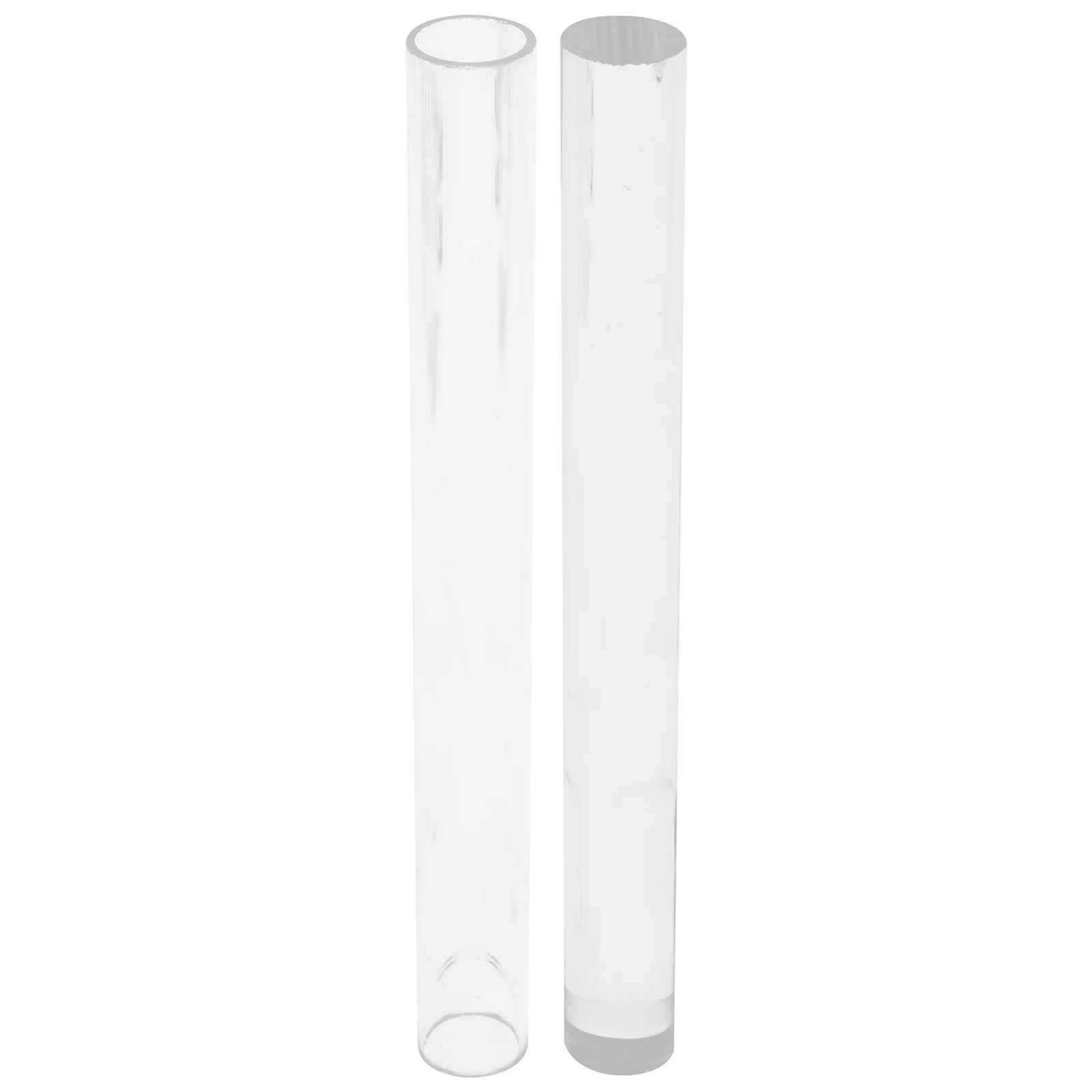 

2Pcs Mud Stick Acrylic Rolling Pin Set Ultra Light Solid Hollow Clay Baking Tool Clear Ceramic Roller for Crafts Polymer Clay