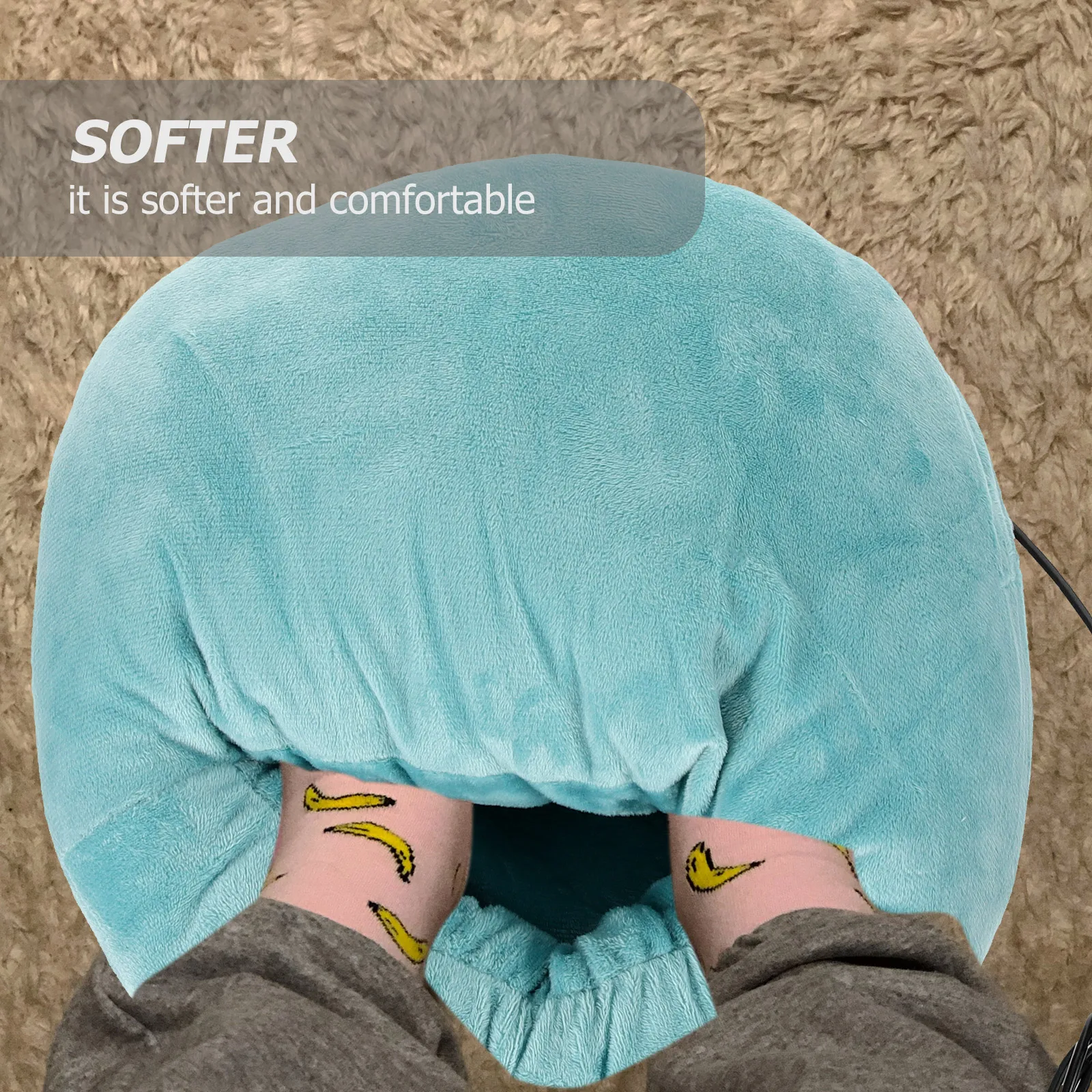 

Rechargeable Foot Warmer Large Soft Material USB Electric Heat Shoes Winter Foot Protector Warm Shoes Portable