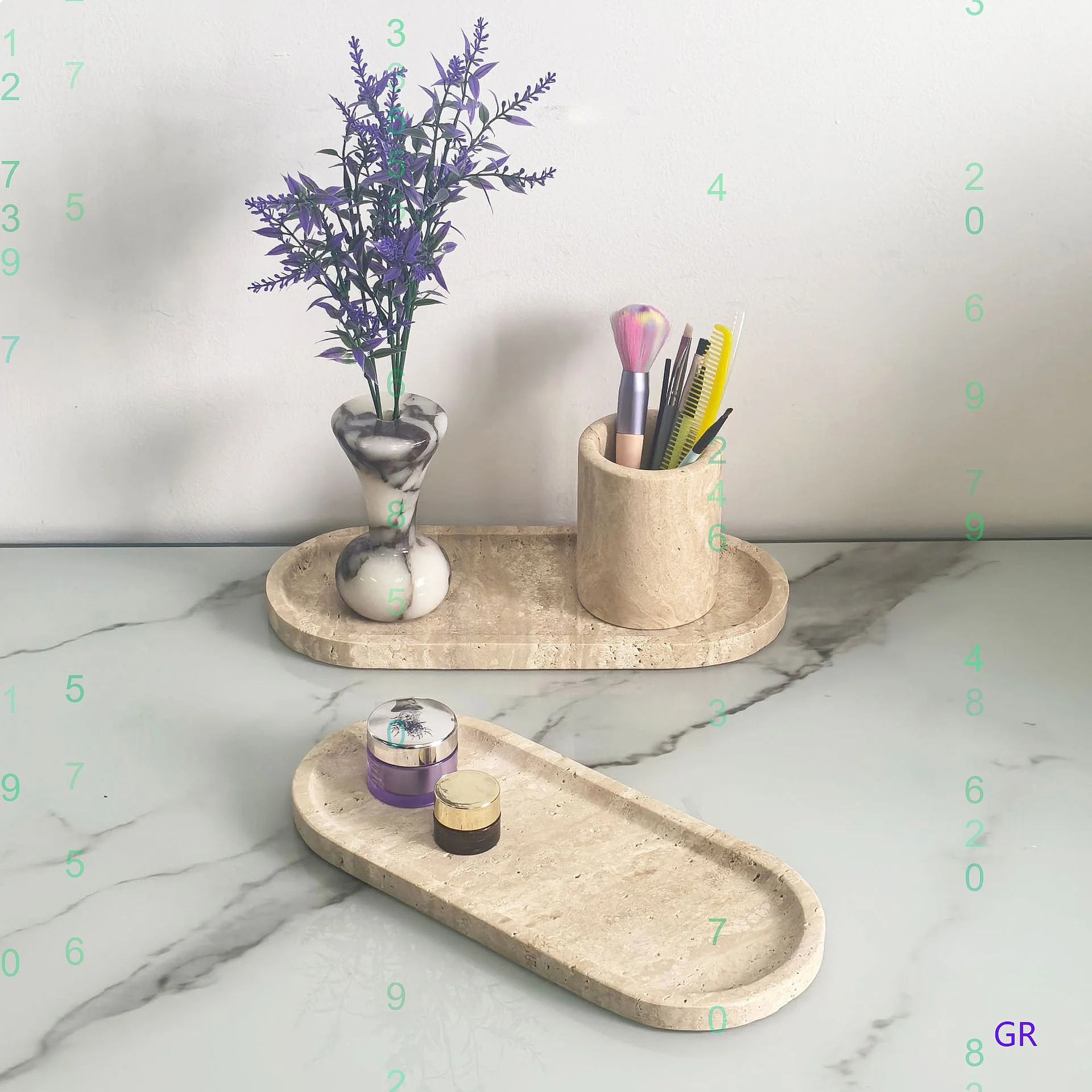 Ovale Marmor-Travertin Schmuck – Travertine Tray Oval Bewertung und Preis