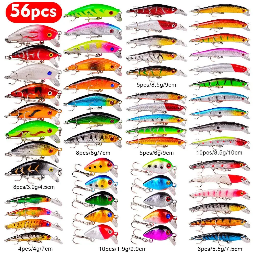 Fishing Lures Set Crankbait Tackle Hard Bait Kit Minnow Popper Pencil Swing Swimbait Wobblers Artificial Bionic Crank Pesca Suit