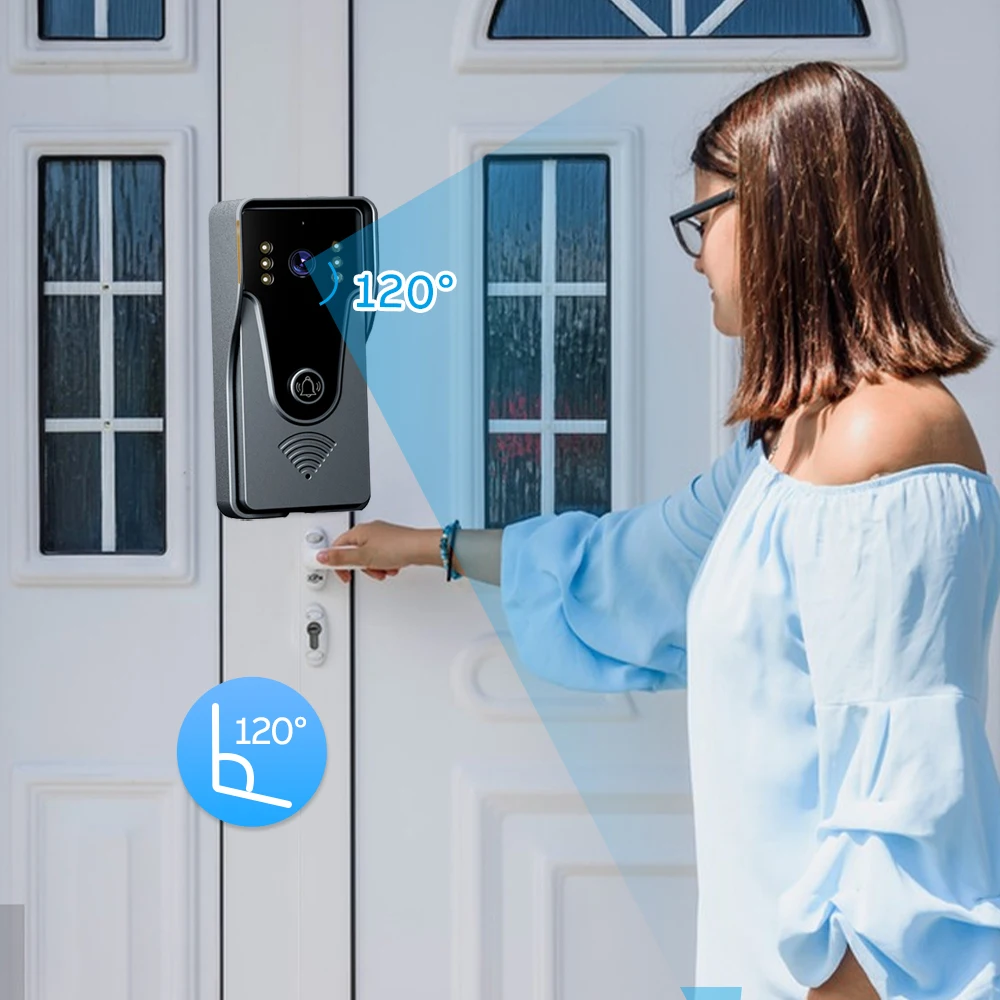 7 inch Wired Video Intercom AHD Video Door Phone RFID Waterproof Outdoor Camera Motion Detect Camera Doorbell AC 100V-240V