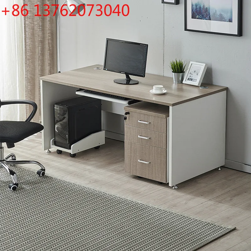 Staff Desk Single Drawer Writing Desktop Desk Simple and Modern