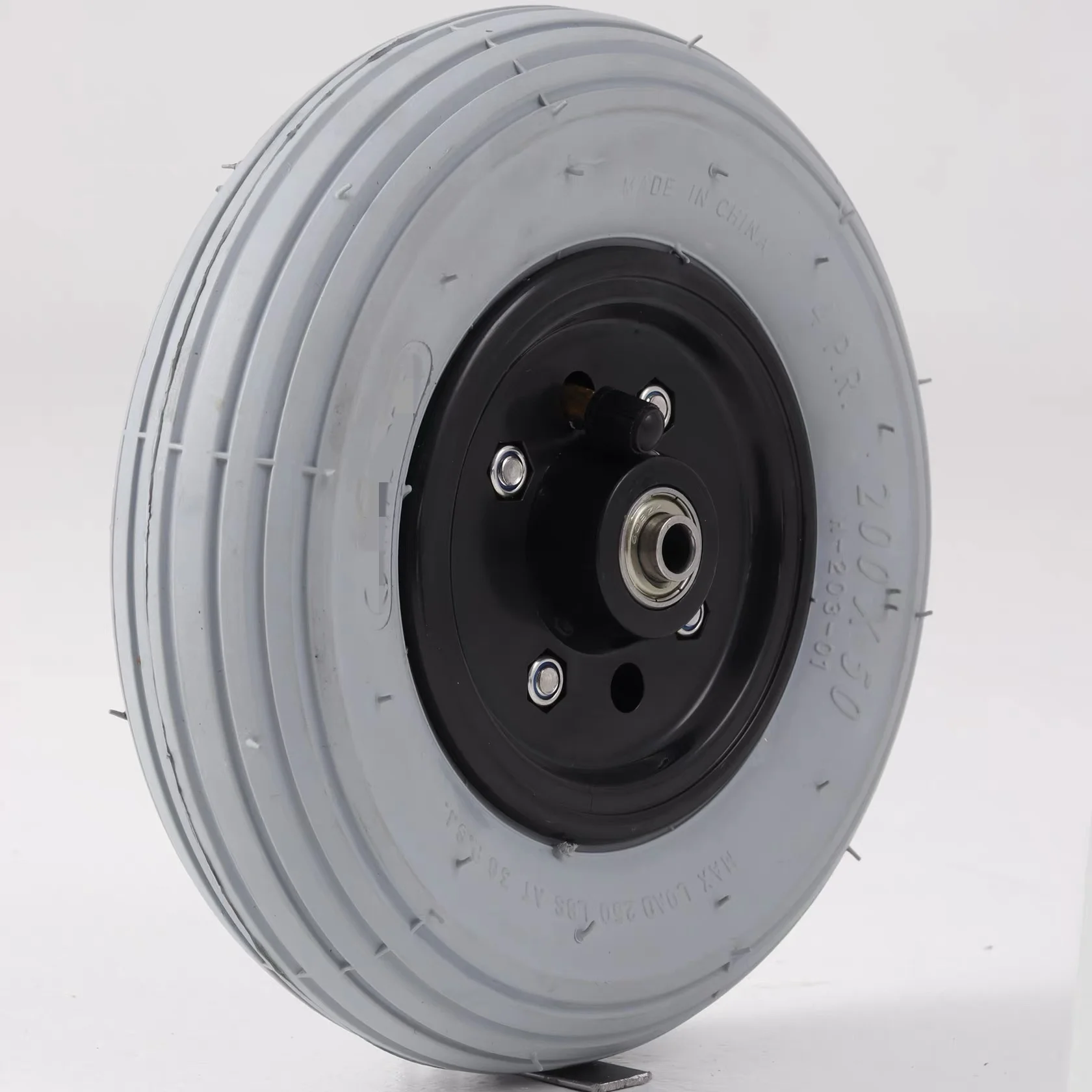 

Factory Price 200x50 Grey Tire Ball Bearing New Inflatable Rubber Wheelchair Front Wheel Caster Replacement Plastic Warehouse