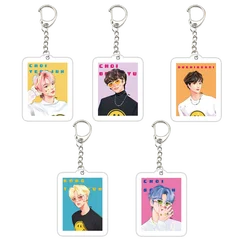 Acrylic Korea TXT Keychains Keyring TXT YEONJUN SOOBIN BEOMGYU TAEHYUN HUENINGKAI Key Chain Ring Pendant Keyring Fans Gifts