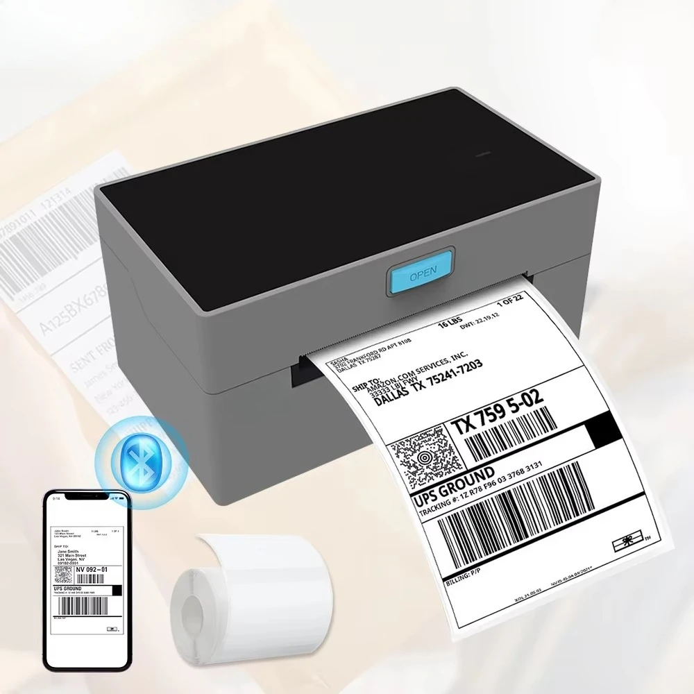 

High Quality Inkless Printing Barcode Sticker Printer Imprimante Thermique Desktop 4 Inch Direct Hot Shipping Label Printer
