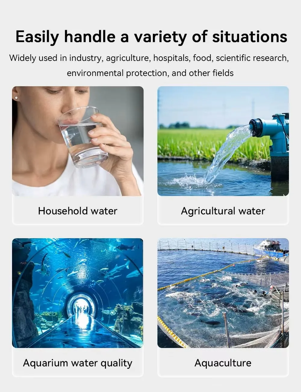 YAGO 8-in-1 Wasserqualitätstester pH TDS EC Salzgehalt ORP SG CL Temp Meter Digitaler Hintergrundbeleuchteter Pool Aquarium Wasseranalysator Detektor – Detail 7