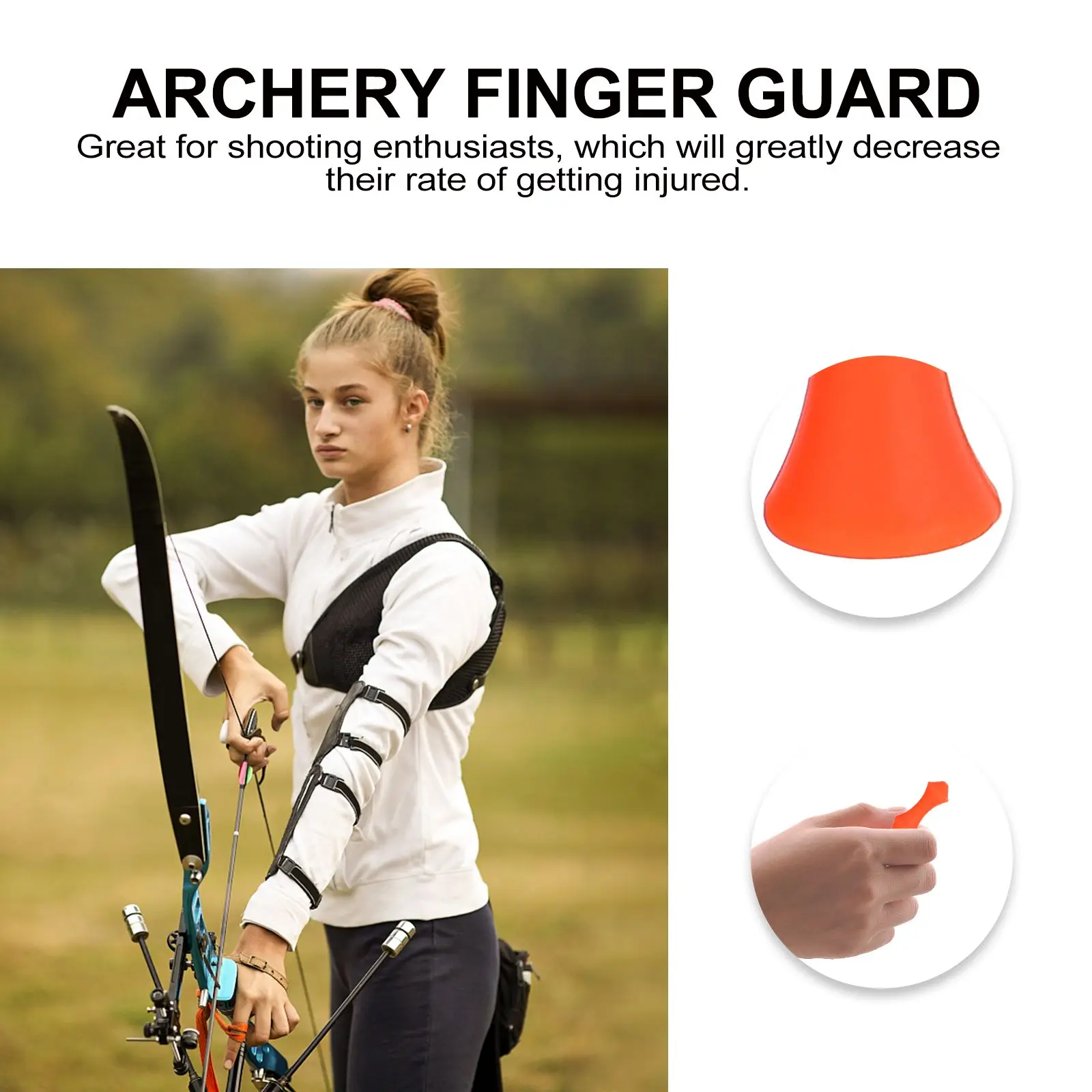 

6pcs Silicone Protector Durable Soft Hunting Accessories Practice Bowstring Vibration Reducer Guard Recurve Saver