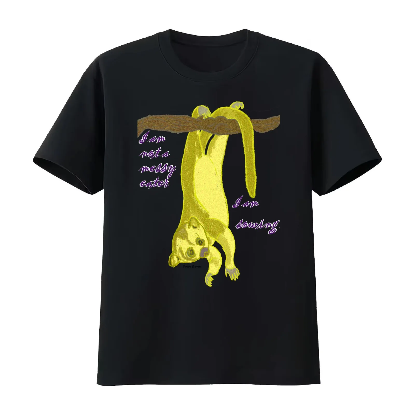 Messy Kinkajou T-Shirt Summer Casual Cotton Tee Oversized Streetwear Tops Vintage Graphic Print Loose Fit Short Sleeve