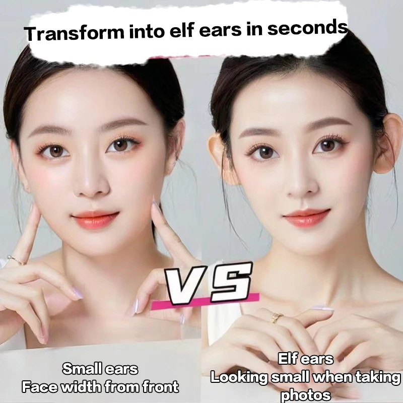 2Pairs Elf Ear Hook V-Face Wearable Ear Stand Reusable Strong Support Fixed Invisible Earrings Protruding Prominent Correction