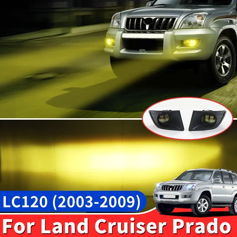 LED Fog Lamp Modification Accessories Suitable，2003-2009 Toyota Land Cruiser Prado 120 FJ120 Lc120 Auto LED Headlight Bulb