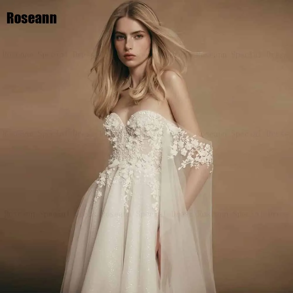 

Exquisite 2024 New A-line Wedding Dresses Applique Flowers Draped Pleat Sleeveless Bride Dresses Floor Length robe de mariée