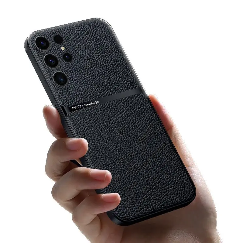 

For Samsung Galaxy S25 Ultra Plus 5G Magnetic Car Case Cover Samsung S25 Plus Ultra 5G S 25 Shockproof Phone Back Leather Fundas