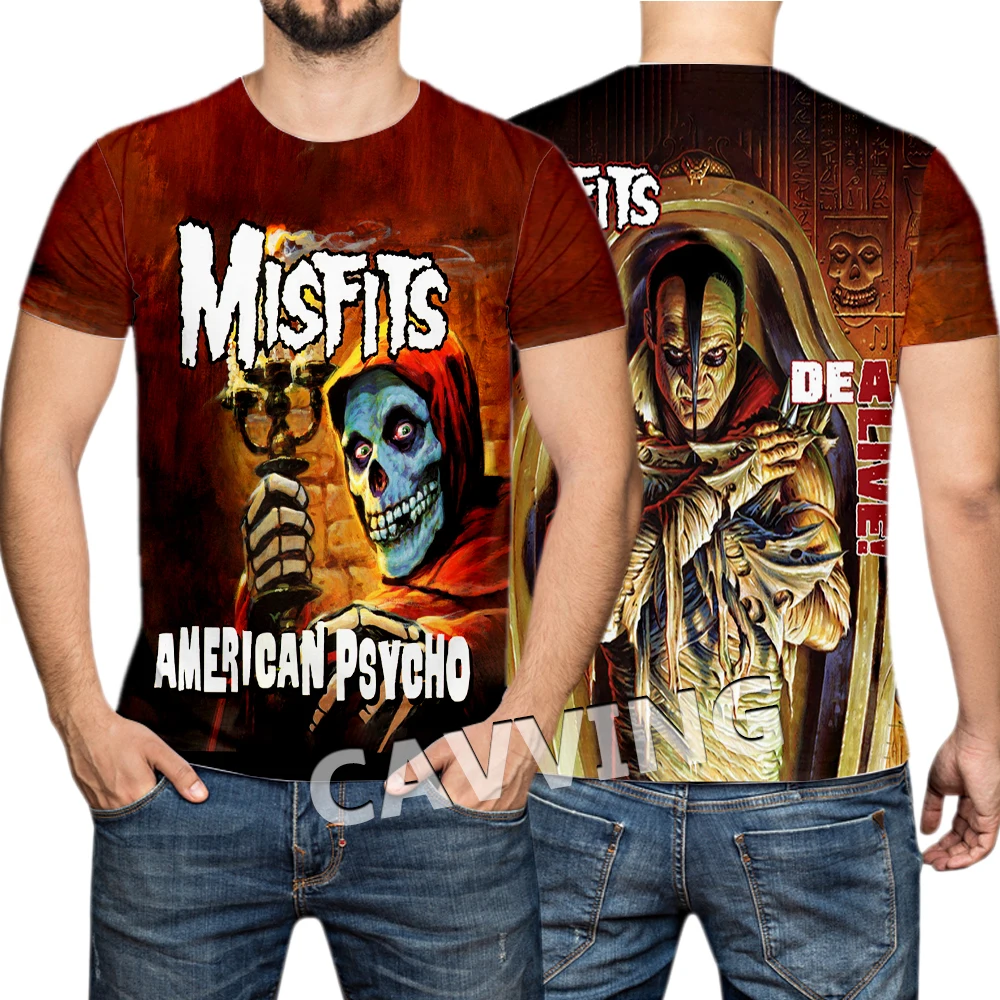 

Summer Misfits Rock Band T-Shirts 3D Printed Streetwear Men Women Fashion Short Sleeve T Shirt Tees Tops Man Clothing