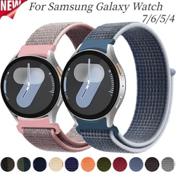 Official Nylon Loop Band For Samsung Galaxy Watch 7/6/5/4 40mm 44mm Bracelet Strap For Galaxy Watch 4-6 Classic 47/46mm 42/43mm
