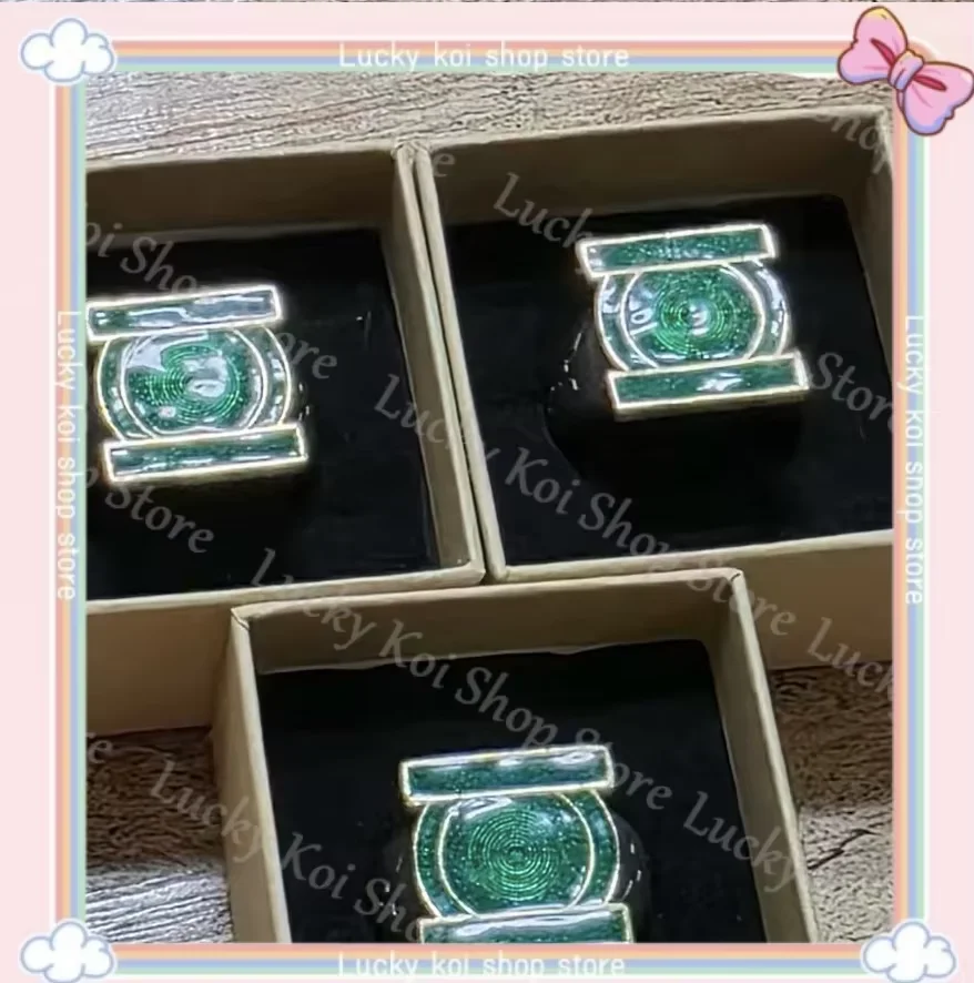 Green Lantern Ring Metallring 2026 John Stewart Cosplay Hochwertig für Metall-Fingerschmuck-Accessoires Geburtstags-Cosplay-Geschenke
